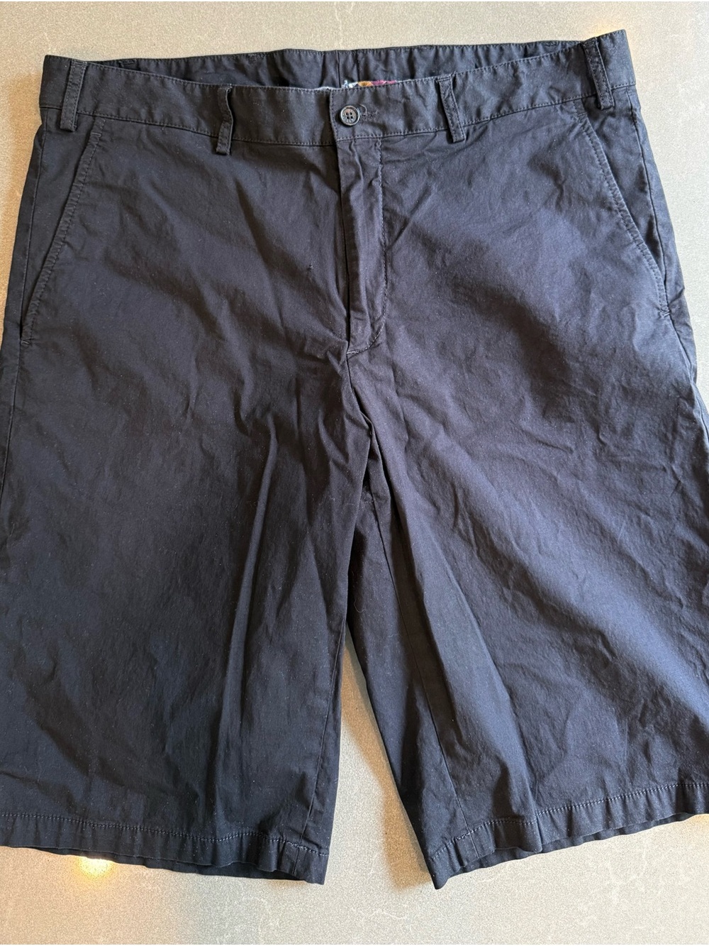 Paul & Shark Men's Black Flat-Front Shorts